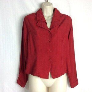Rebecca Malone Vintage‎ Red Blouse Petite